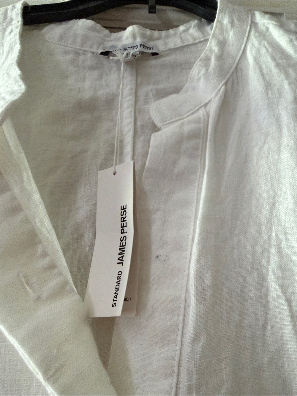 JAMES PERSE DRAWSTRING WAIST LINEN DRESS - Picture 7 of 7